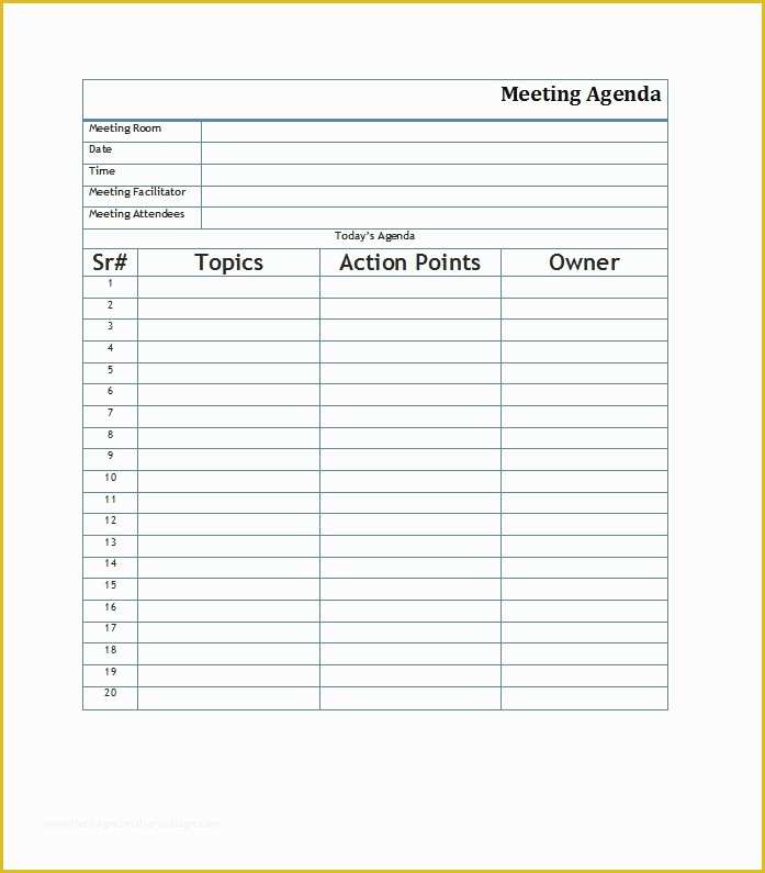 Free Printable Meeting Minutes Template Of 51 Effective Meeting Agenda Templates Free Template