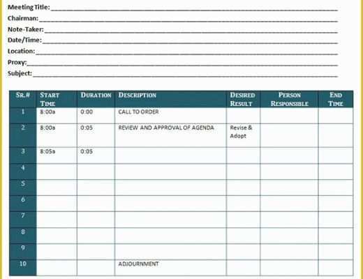 Free Printable Meeting Minutes Template Of 6 Meeting Outline Templates Doc Pdf