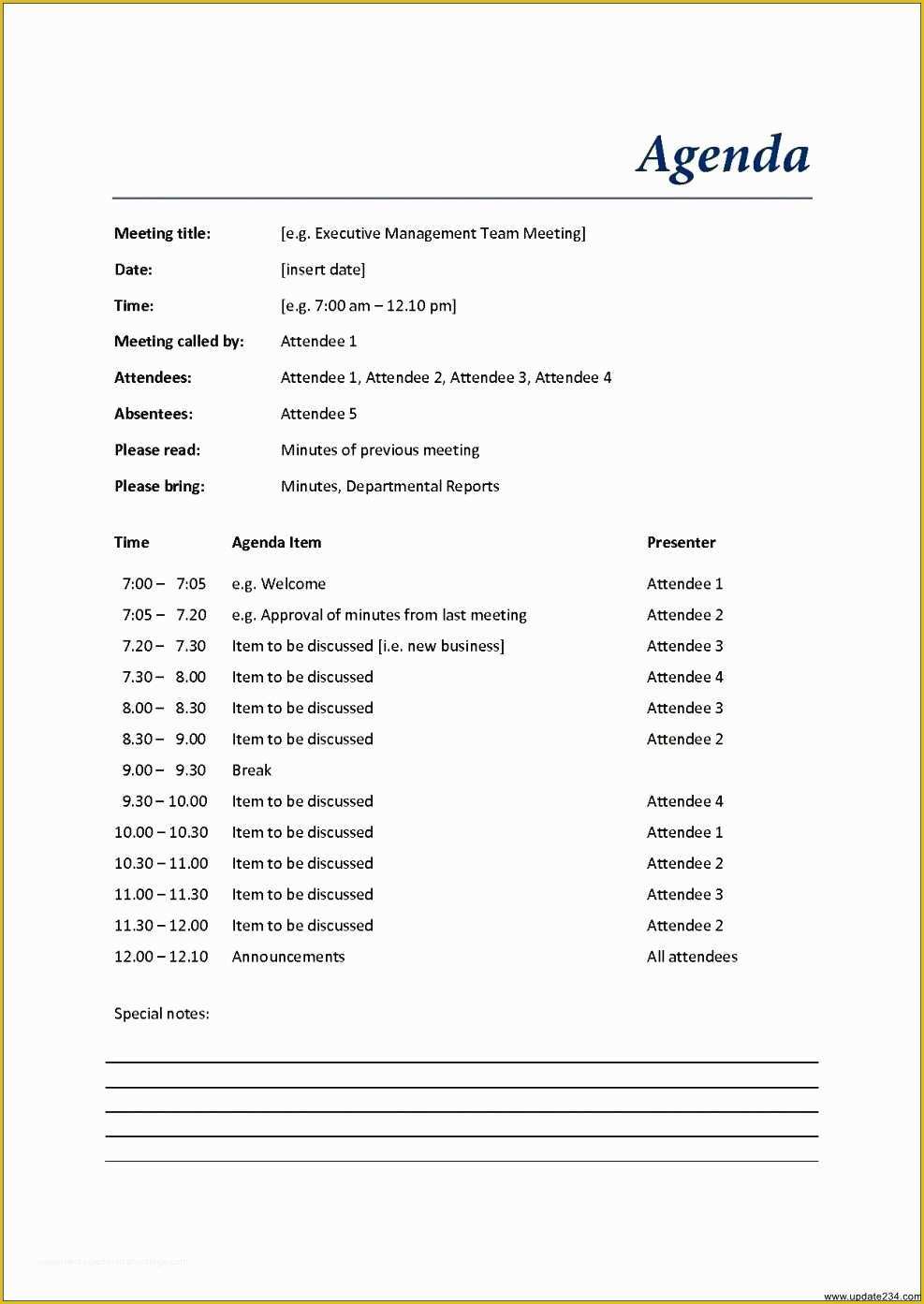 Free Printable Meeting Minutes Template Of Doc Meeting Agenda Word Template Free Printable Business