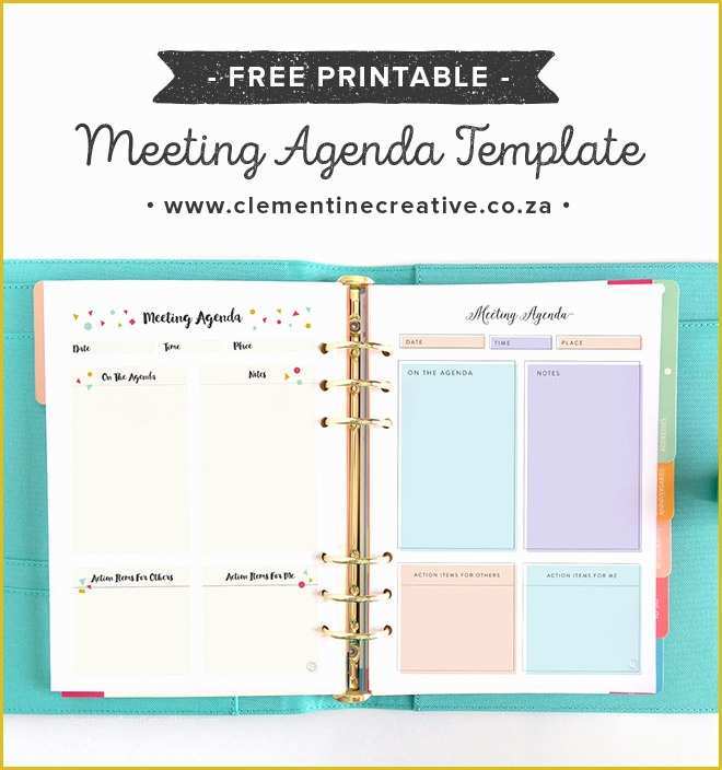 Free Printable Meeting Minutes Template Of Free Pretty Printable Meeting Agenda Templates