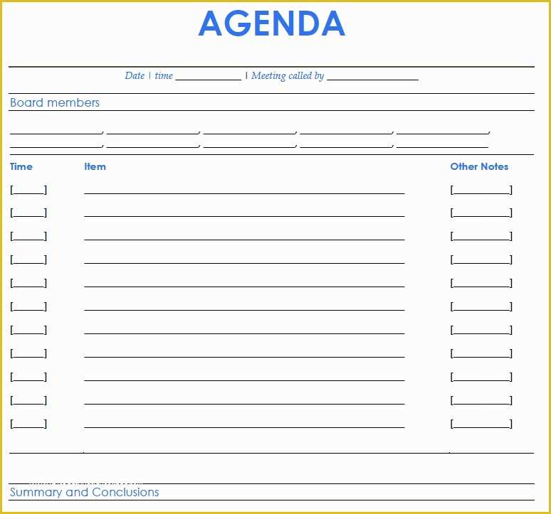Free Printable Meeting Minutes Template Of Free Printable Meeting Agenda Template Example with
