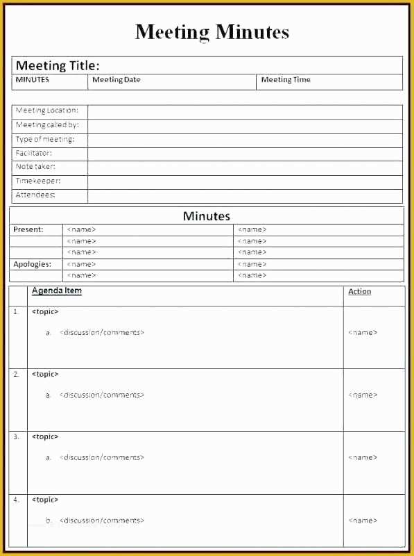 Free Printable Meeting Minutes Template Of Meeting Note Taking Template Brilliant Ideas for Meeting