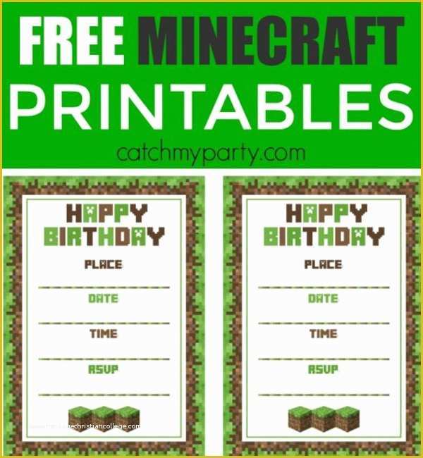 Free Printable Minecraft Birthday Party Invitations Templates Of 45 Birthday Invitation Templates Psd Ai
