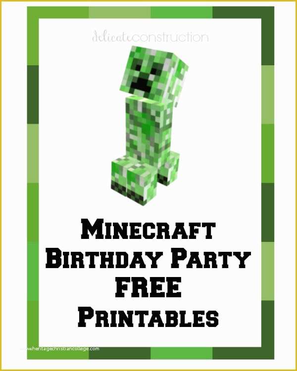 Free Printable Minecraft Birthday Party Invitations Templates Of 5 Free 