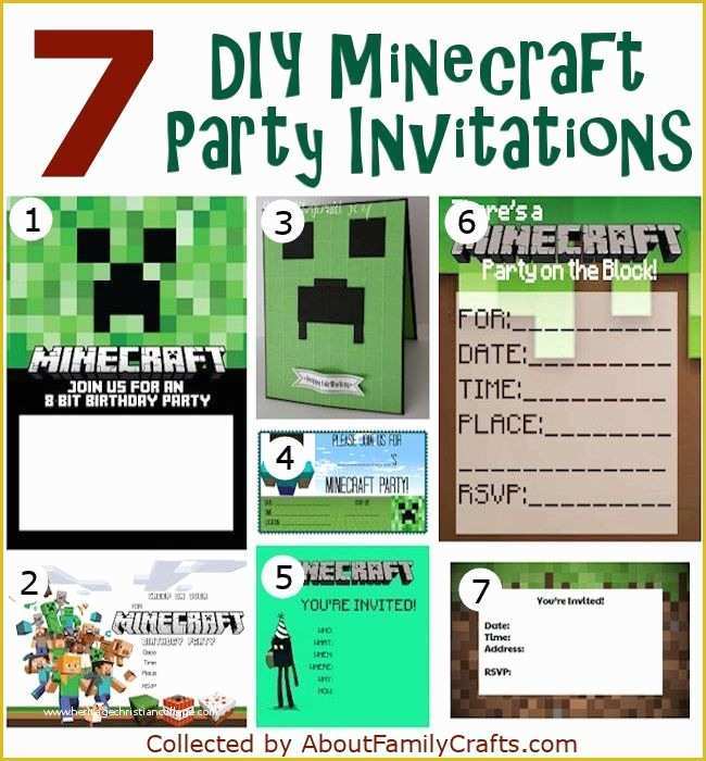 Free Printable Minecraft Birthday Party Invitations Templates Of 50 Diy Minecraft Birthday Party Ideas
