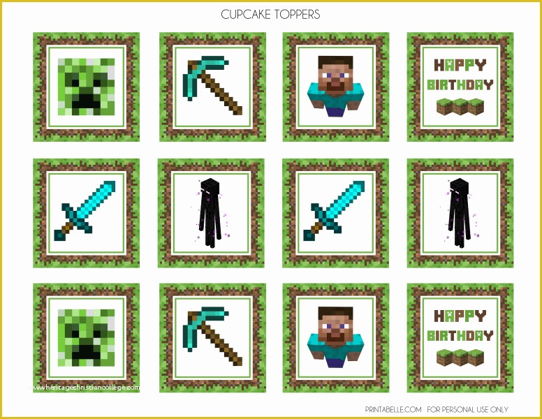 Free Printable Minecraft Birthday Party Invitations Templates Of Free Minecraft Printables