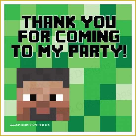 Free Printable Minecraft Birthday Party Invitations Templates Of Free Printable Minecraft T Bags Templates Google