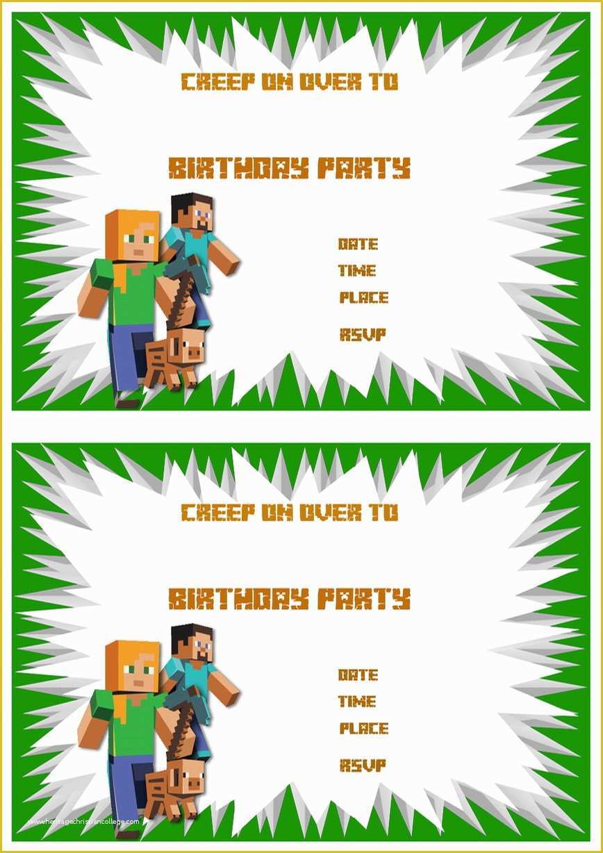 Minecraft Birthday Free Printables