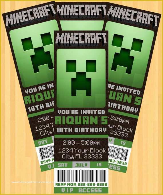 Free Printable Minecraft Birthday Party Invitations Templates Of the Best Minecraft Party Ideas for the Ultimate Minecraft