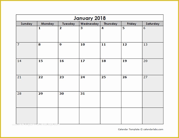 Free Printable Monthly Calendar Templates 2018 Of 2018 Monthly Calendar Free Download Freemium Templates