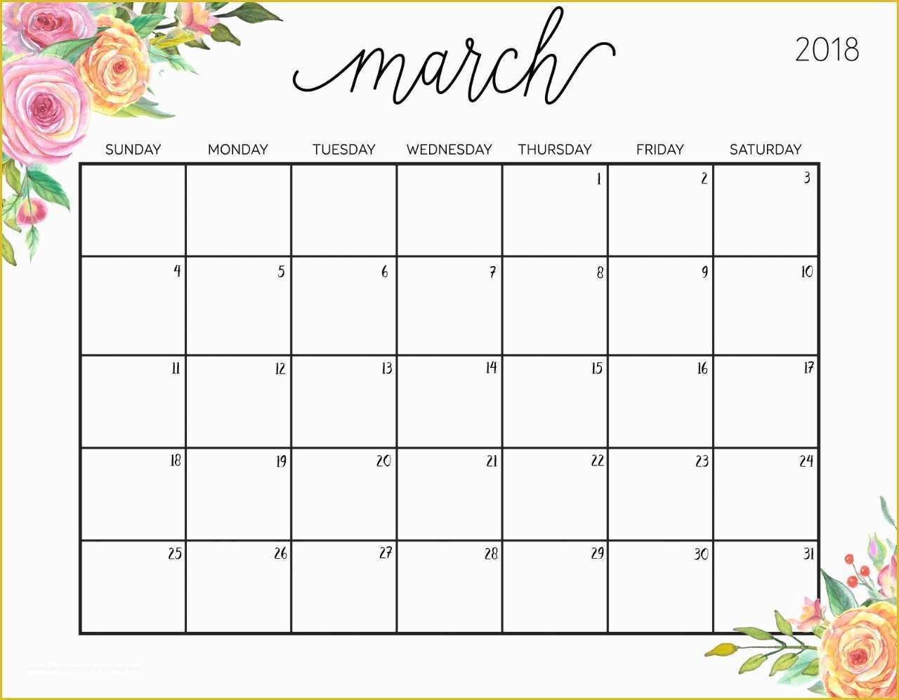 Free Printable Monthly Calendar Templates 2018 Of Free Printable 2018 Calendar with Weekly Planner