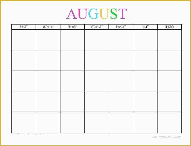 Free Printable Monthly Calendar Templates 2018 Of Free Printable Blank Monthly Calendars – 2018 2019 2020