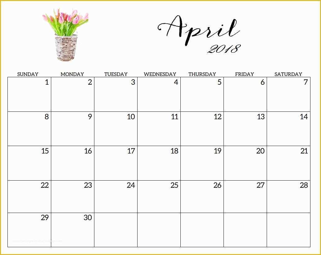 Free Printable Monthly Calendar Templates 2018 Of Printable 2018 Monthly Blank Templates