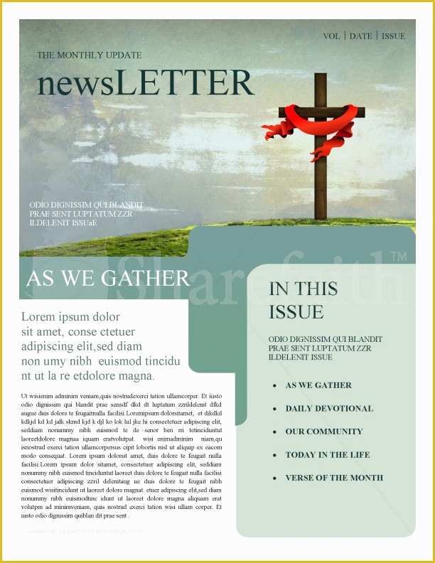 Free Printable Newsletter Templates for Church Of Church Newsletters Template