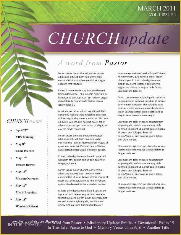 Free Printable Newsletter Templates for Church Of Palm Sunday Church Newsletter Template Template