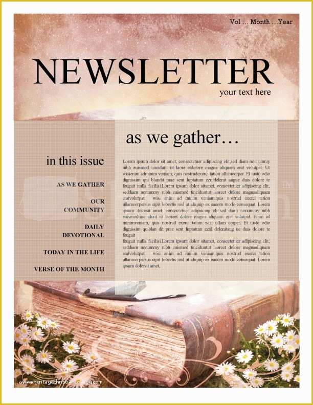 Free Printable Newsletter Templates for Church Of Scripture Church Newsletter