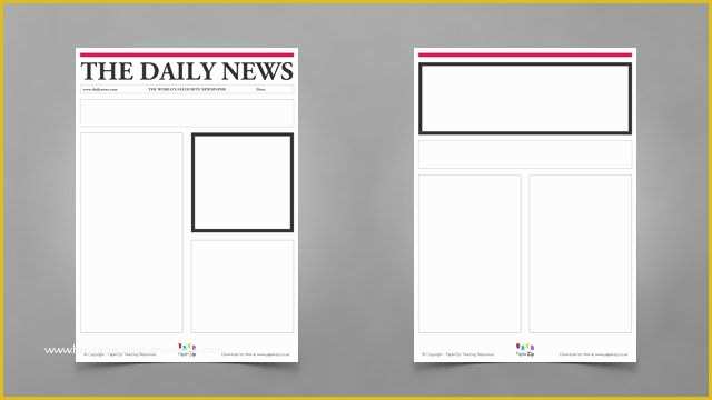 Free Printable Newspaper Templates for Students Of Blank Newspaper Templates