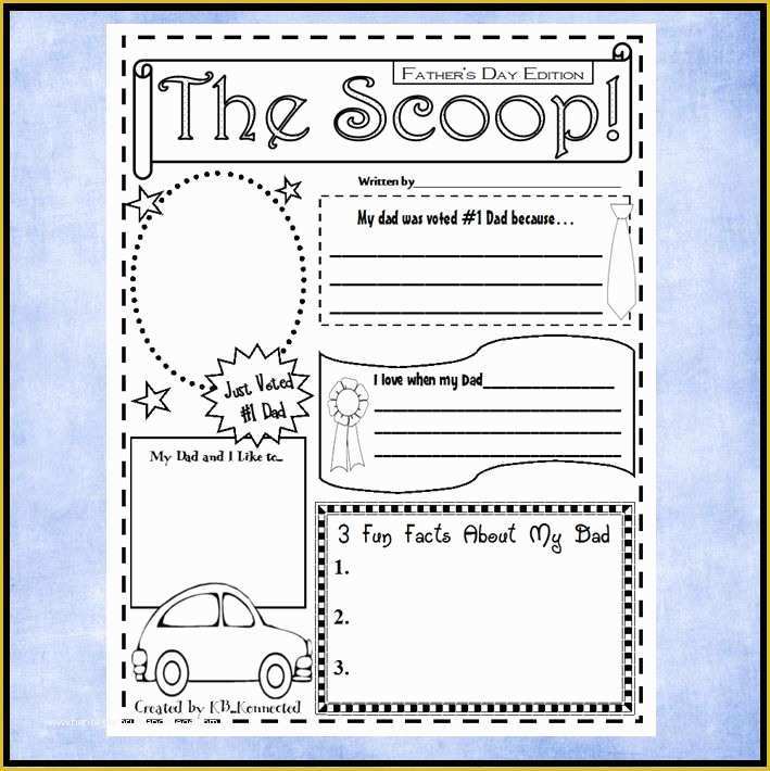 Free Printable Newspaper Templates for Students Of Father S Day Newspaper Template