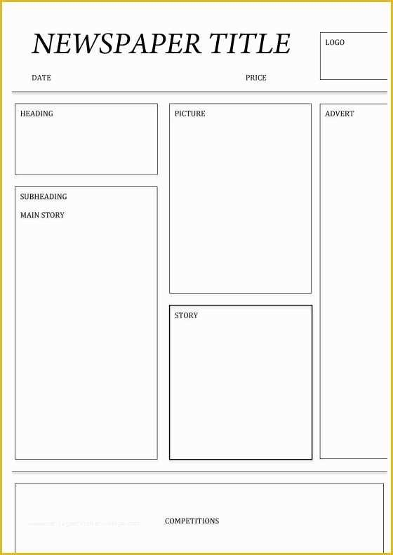 Free Printable Newspaper Templates for Students Of Free Newspaper Template