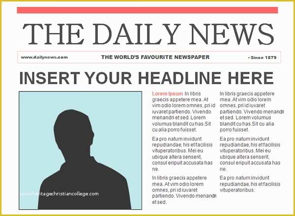 Free Printable Newspaper Templates for Students Of Newspaper Template 19 Download Free Documents In Pdf