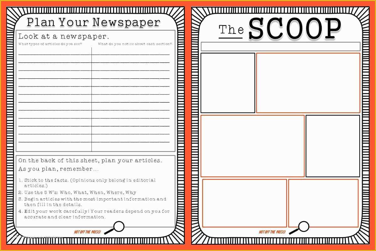 Free Printable Newspaper Templates for Students Of Newspaper Template for Kids Beepmunk