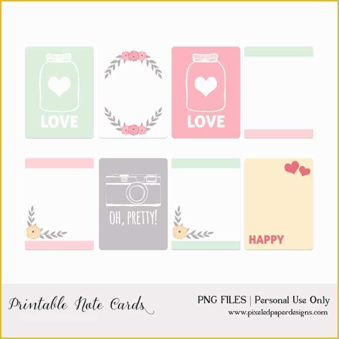 Free Printable Note Cards Template Of 50 Free Printable Valentine S Day Project Life Cards