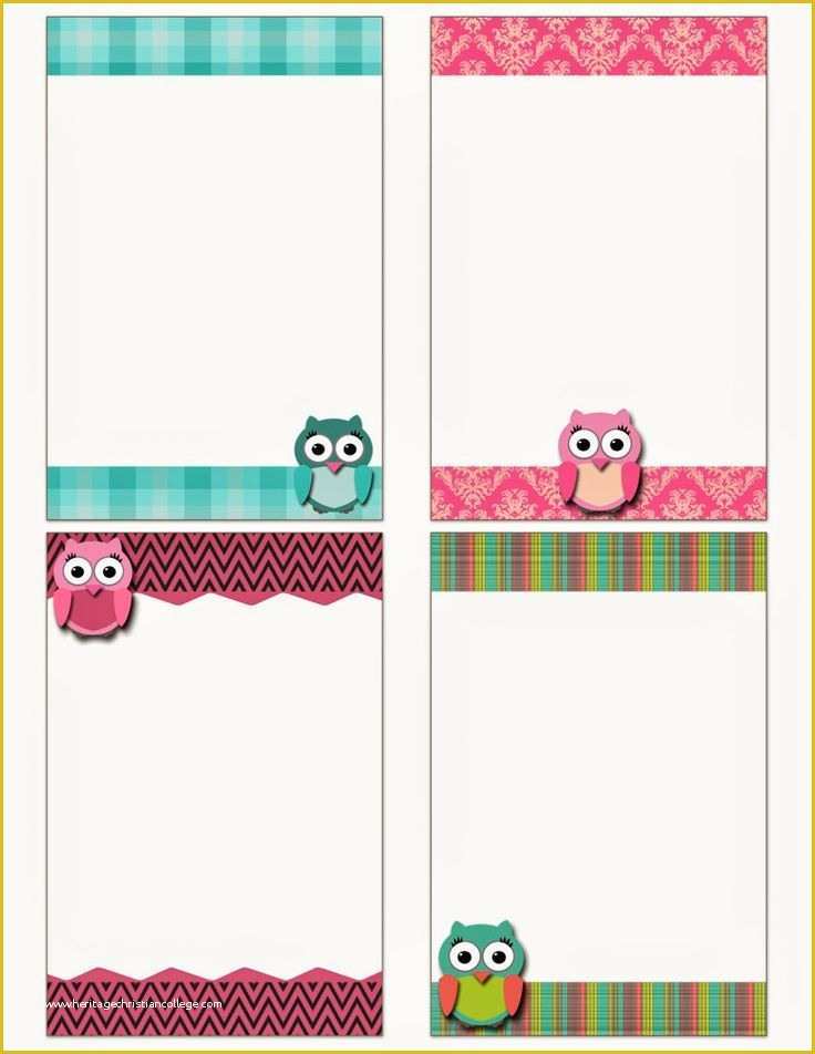 Free Printable Note Cards Template Of Free Printable Owl Notecards Crafts Pinterest