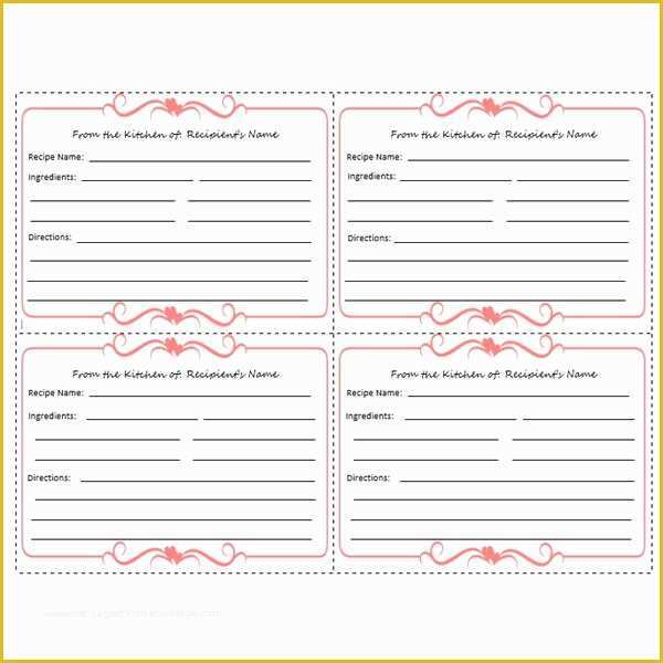Free Printable Note Cards Template Of Yummy 5 Free Printable Recipe Card Templates for
