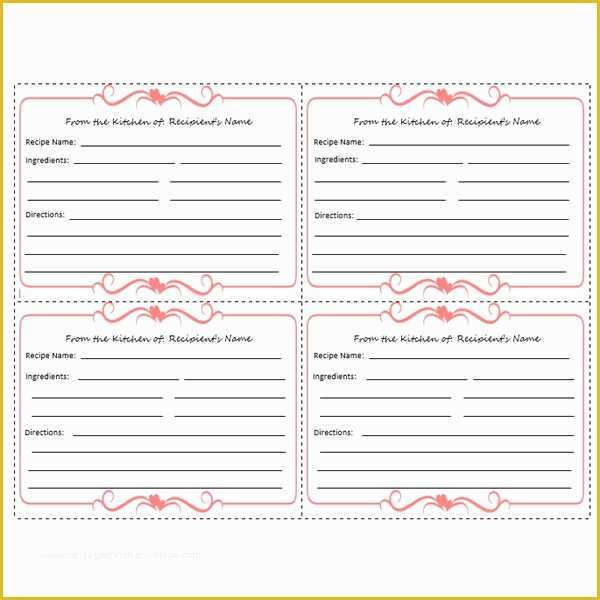 Free Printable Note Cards Template Of Yummy 5 Free Printable Recipe Card Templates for