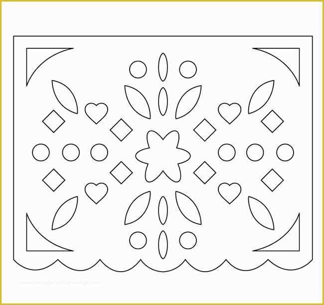 Free Printable Papel Picado Template Of Papel Picado – Bokados