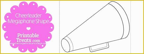 Free Printable Paper Megaphone Template Of 25 Best Ideas About Cheerleading Megaphones On Pinterest