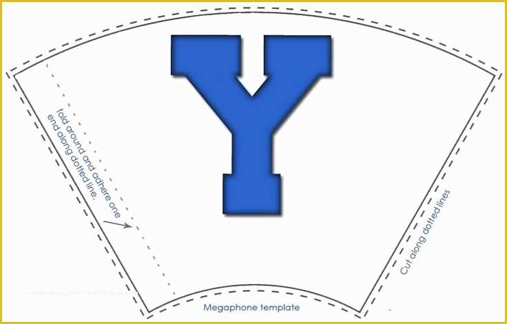 Free Printable Paper Megaphone Template Of byu Megaphone Treat Template byu is Loved at