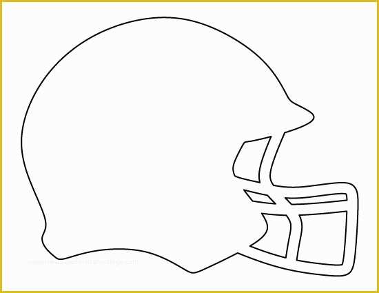 Free Printable Paper Megaphone Template Of Football Helmet Pattern Use the Printable Outline for