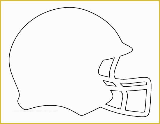 Free Printable Paper Megaphone Template Of Football Helmet Pattern Use the Printable Outline for