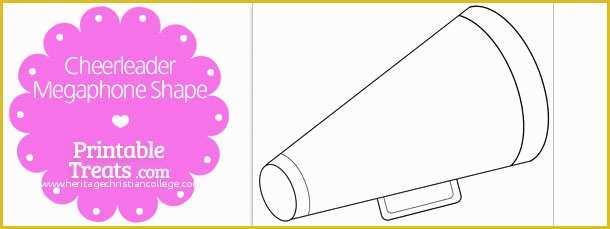 Free Printable Paper Megaphone Template Of Printable Cheerleader Megaphone Shape — Printable Treats