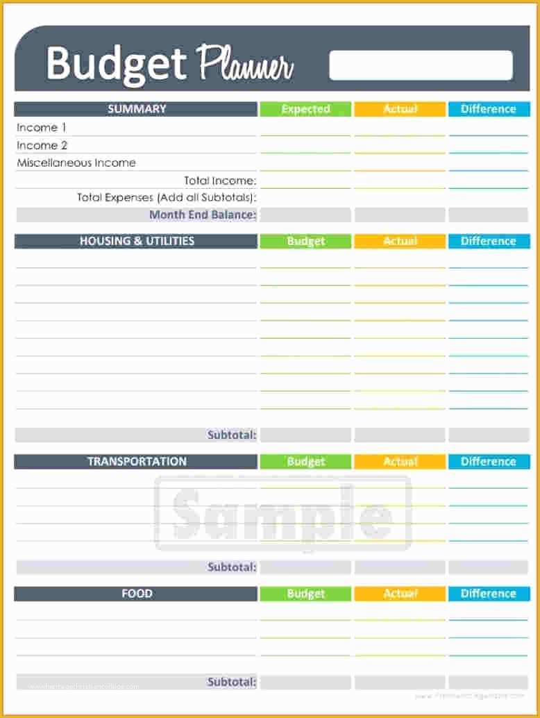 Free Printable Personal Budget Template Of 9 Printable Bud Spreadsheet