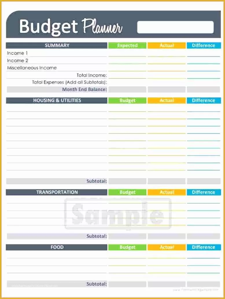 Free Printable Personal Budget Template Of 9 Printable Bud Spreadsheet