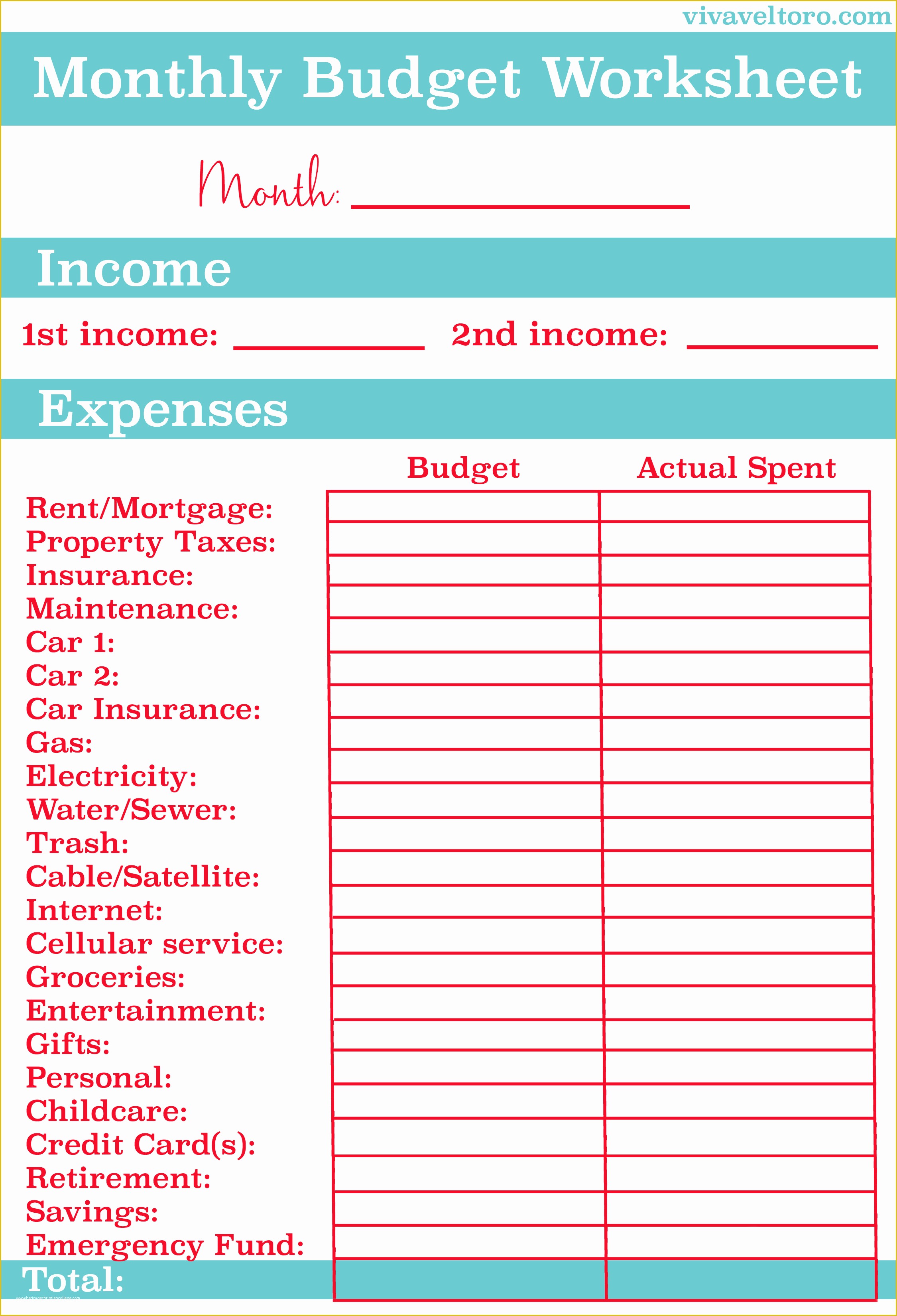 Free Printable Personal Budget Template Of Take Control Of Your Personal Finances with This Free