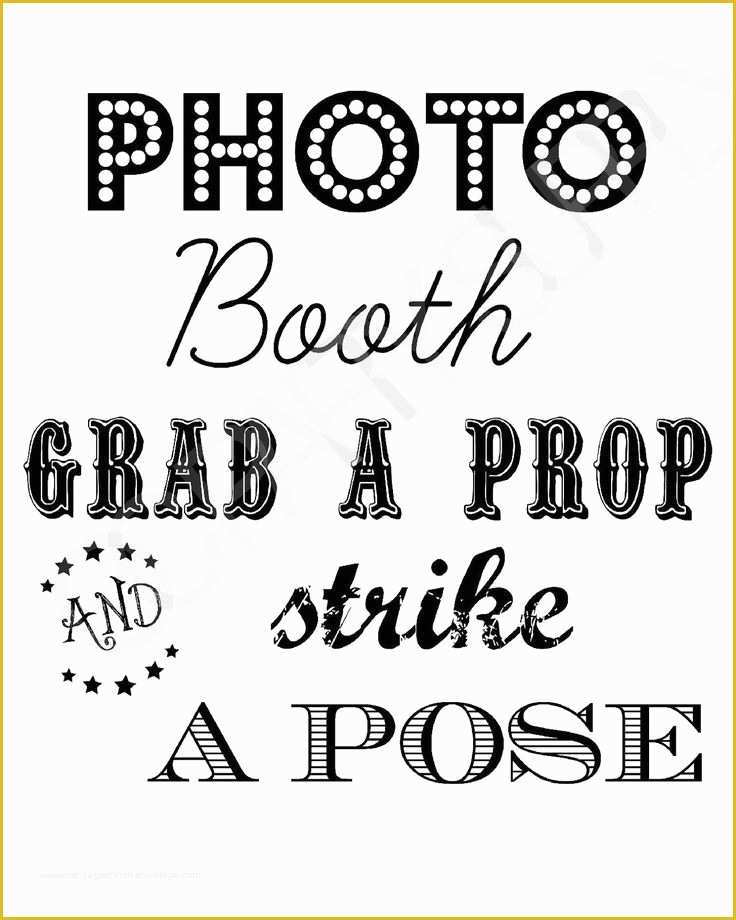 Free Printable Photo Booth Sign Template Of 25 Best Ideas About Booth Signs On Pinterest