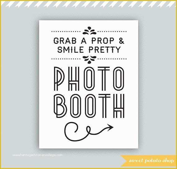 Free Printable Photo Booth Sign Template Of Booth Sign Template Free
