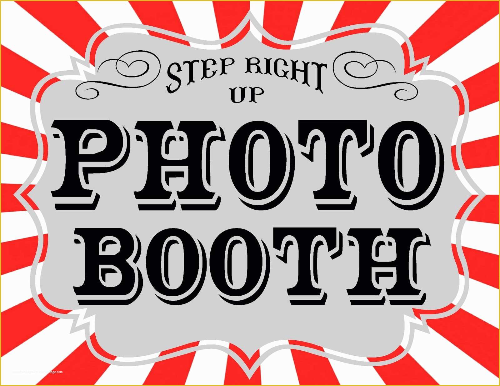 Free Printable Photo Booth Sign Template Of Carnival Games And Printables Part 2 The Red Balloon