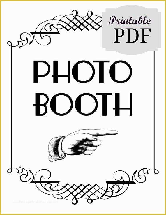 Free Printable Photo Booth Sign Template Of Diy Printable Pdf Booth Sign Booth Prop