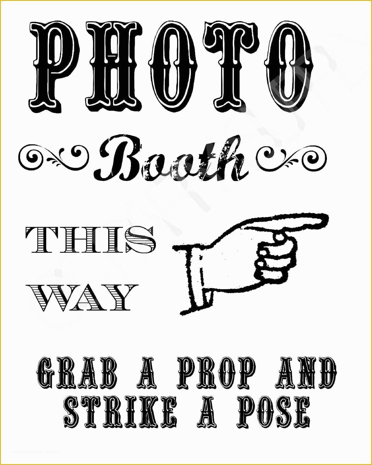 Free Printable Photo Booth Sign Template Of Grab A Prop &amp; Strike A Pose Free Printable Photo Booth