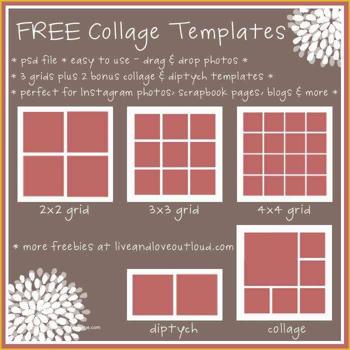Free Printable Photo Collage Template Of 8 Best Of Printable Collage Templates Free