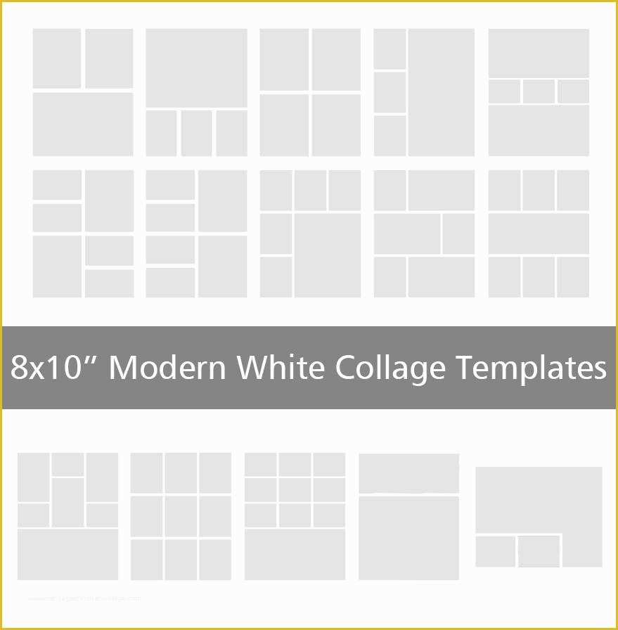 Free Printable Photo Collage Template Of 8x10” Modern White Collage Templates – Discovery Center Store