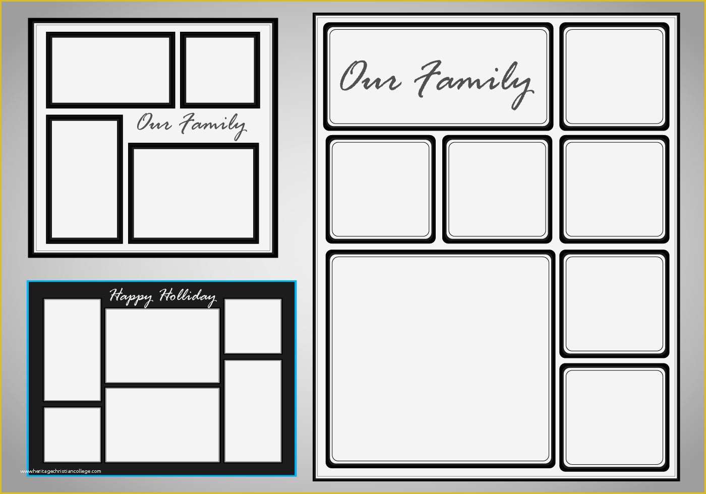Free Printable Photo Collage Template Of Collage Template Vector Set Download Free Vector