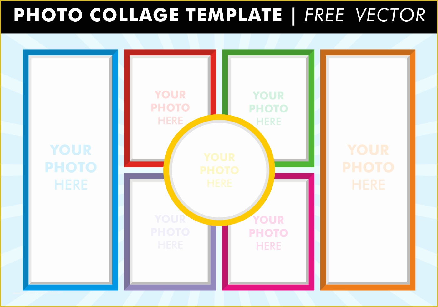 Free Printable Photo Collage Template Of Collage Templates Vector Download Free Vector Art