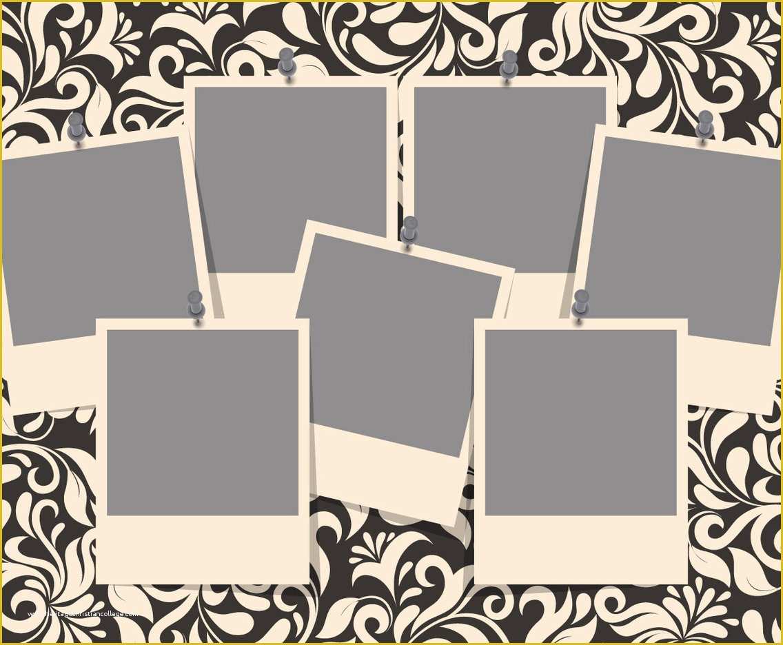 Free Printable Photo Collage Template Of Damask Collage Template Vector Art & Graphics