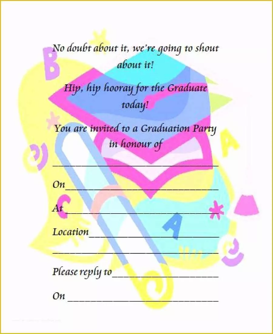 Free Printable Preschool Graduation Invitation Templates Of 40 Free Graduation Invitation Templates Template Lab