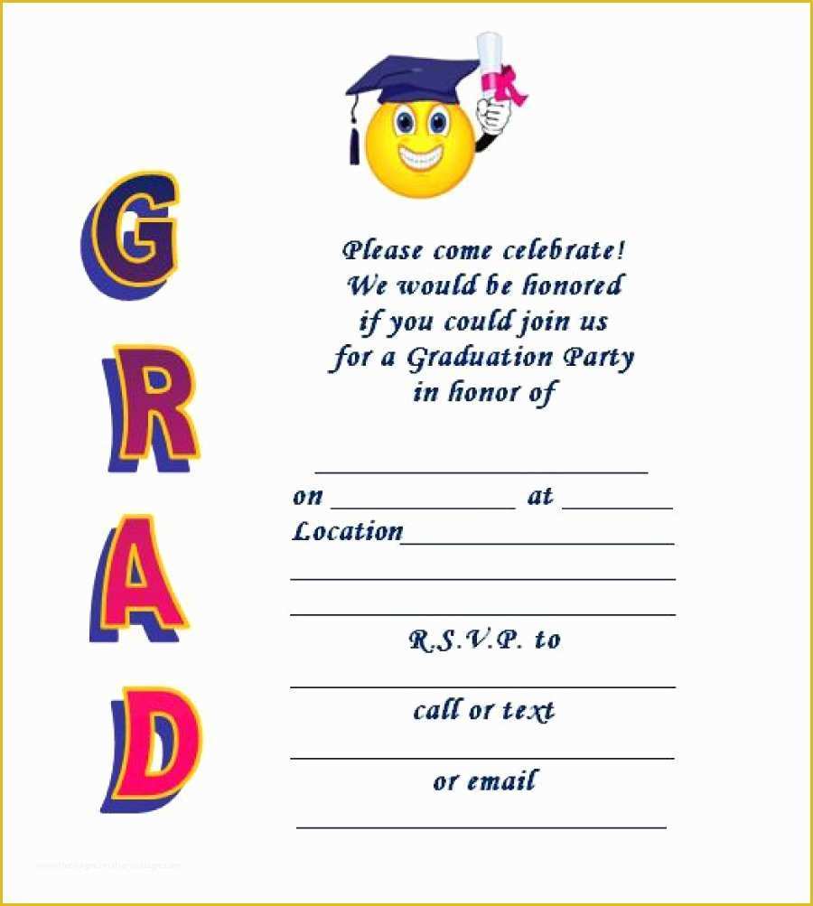 Free Printable Preschool Graduation Invitation Templates Of 40 Free Graduation Invitation Templates Template Lab